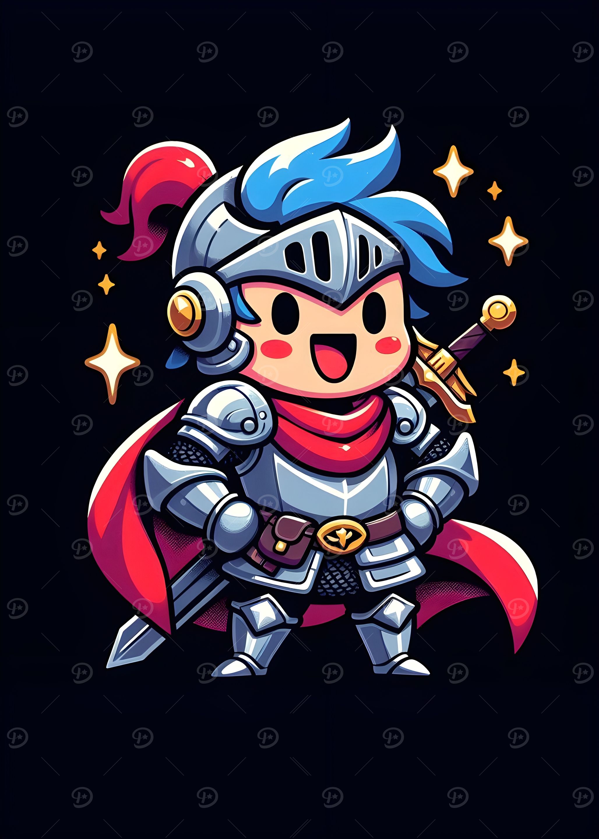 Cute Cartoon Knight
