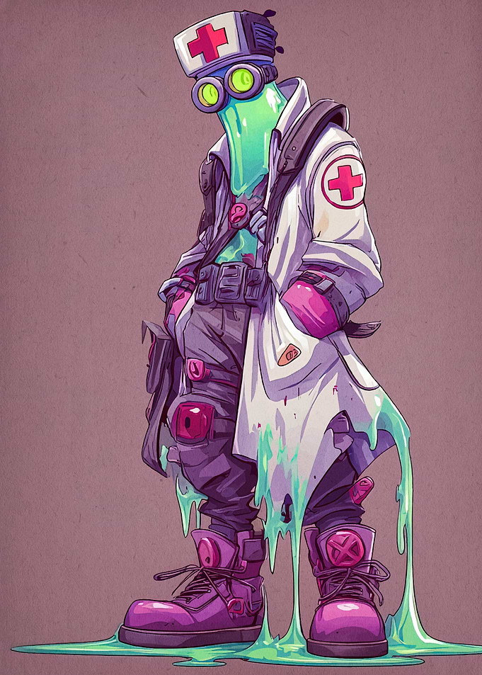 Slime Doctor Character Illustration