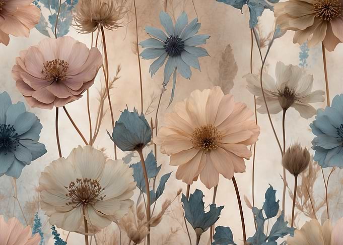 Floral Arrangement in Pastel Hues