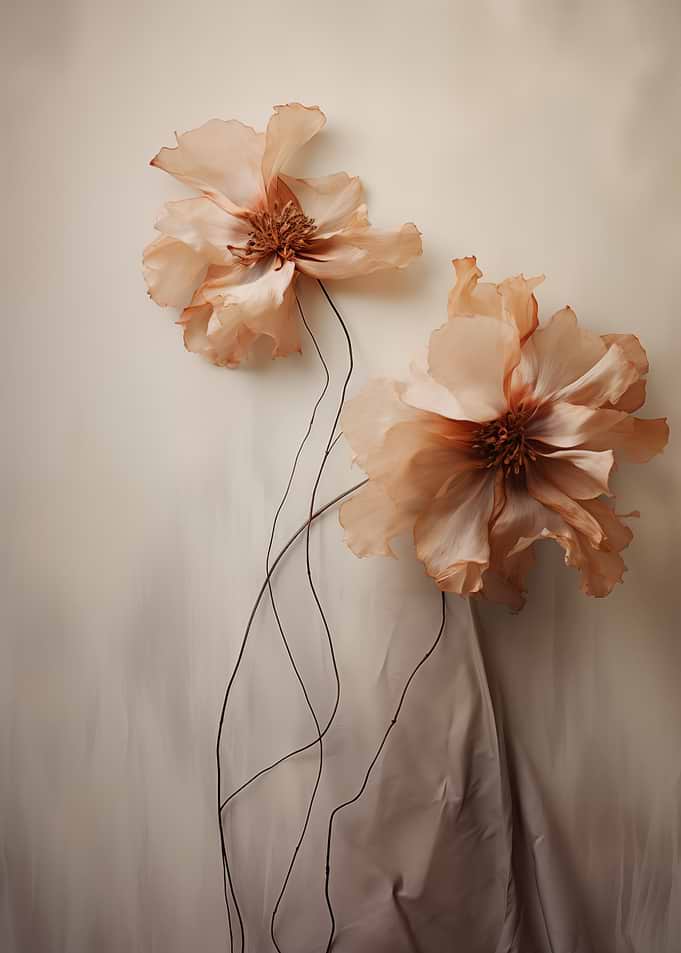 Two Peach Colored Flowers