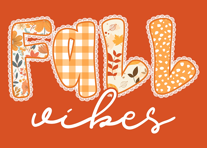 Fall Vibes Decorative Text Art