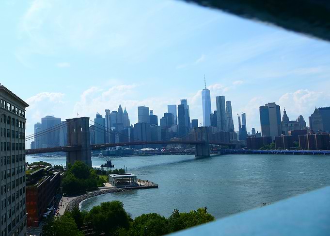 Brooklyn Bridge and New York City Skyline