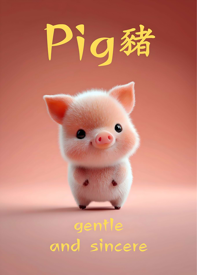 Pig - Chinese Zodiak Sign For Kids