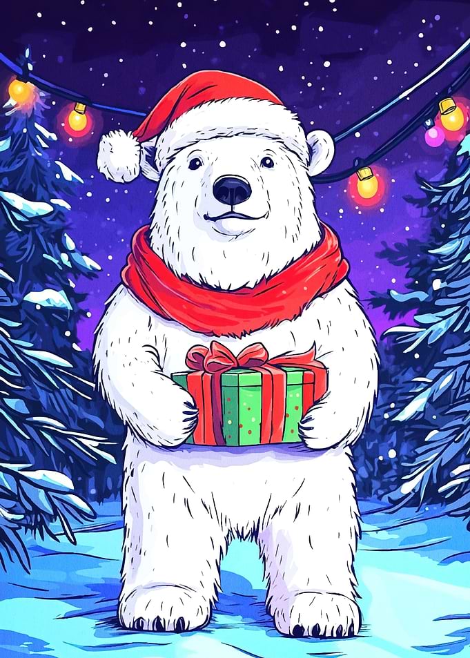 Christmas Polar Bear