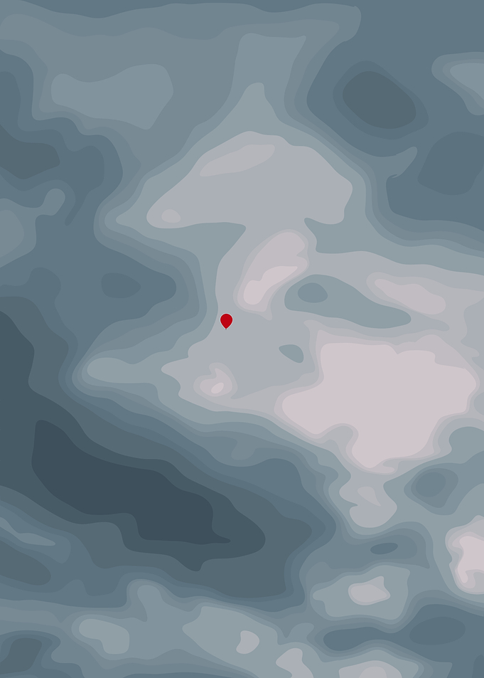 Red Balloon in Cloudy Sky Illustration