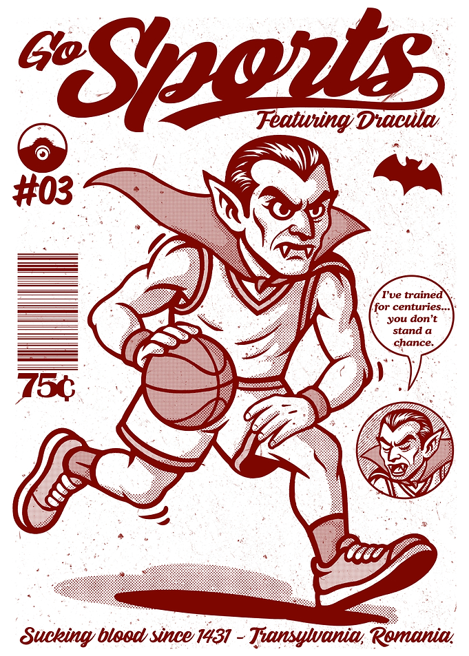 Dracula Plays Basketball Comic Cover