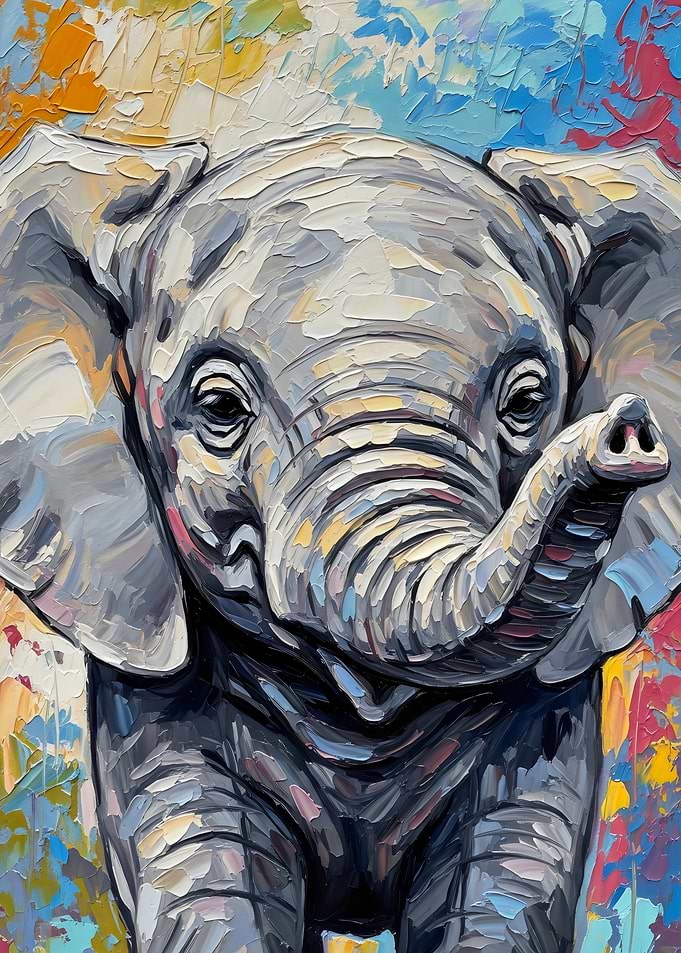 Colorful Elephant Painting