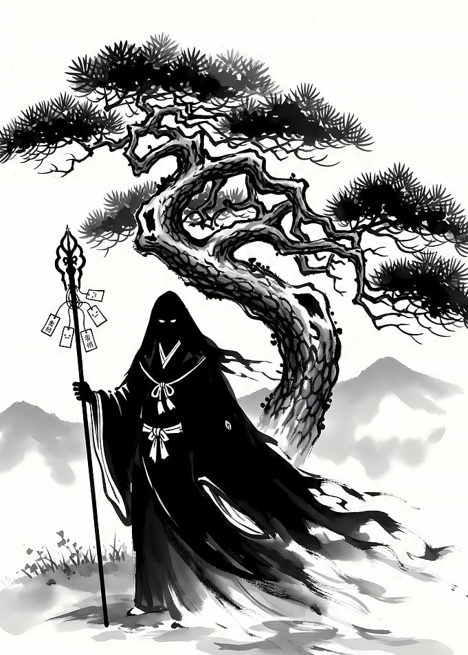 Shinigami Ink-Washed — Spirit of the Afterlife