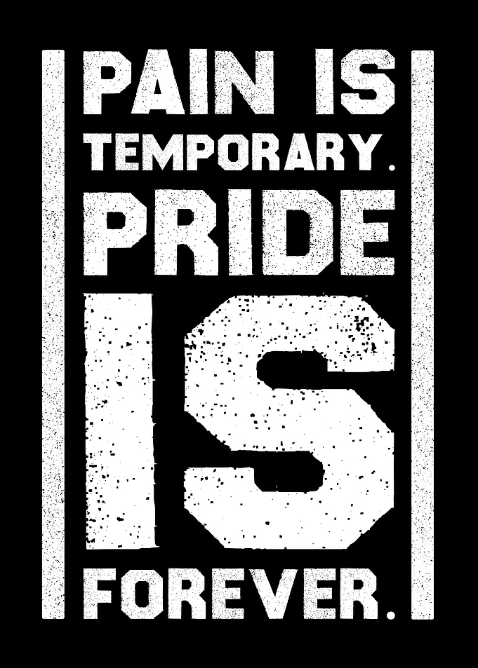 Pain is Temporary Pride is Forever Gym & Motivation Wall Art