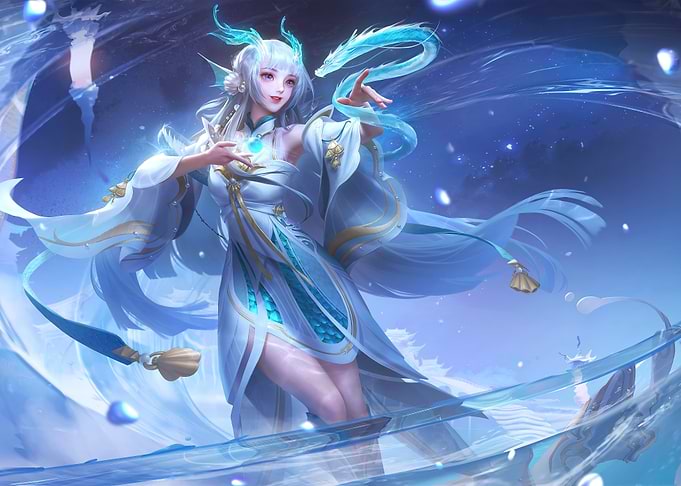 Honor of Kings Elegant Water Goddess with Dragon