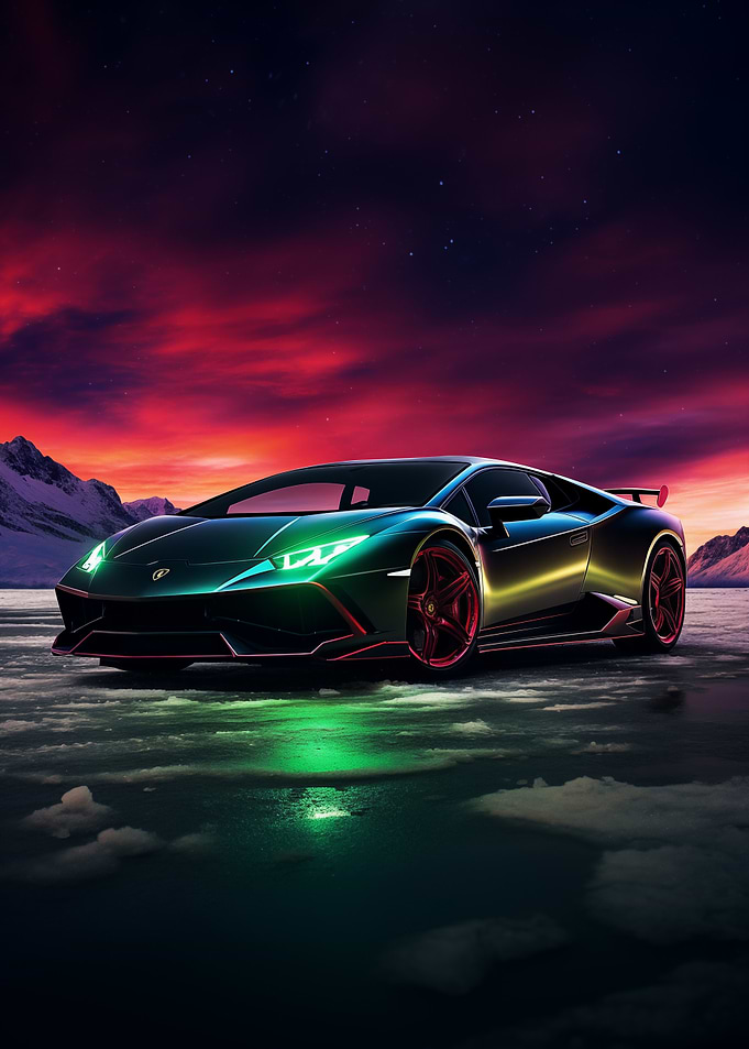 Neon Lamborghini Huracan