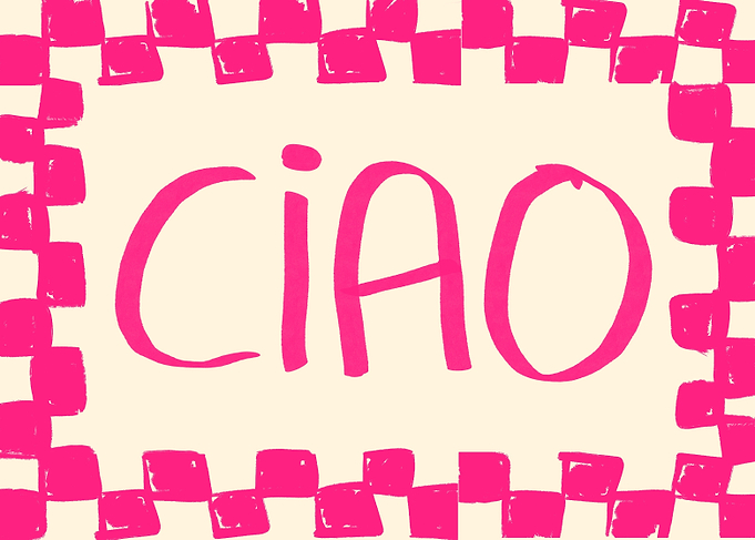 Ciao Pink Checkered Frame