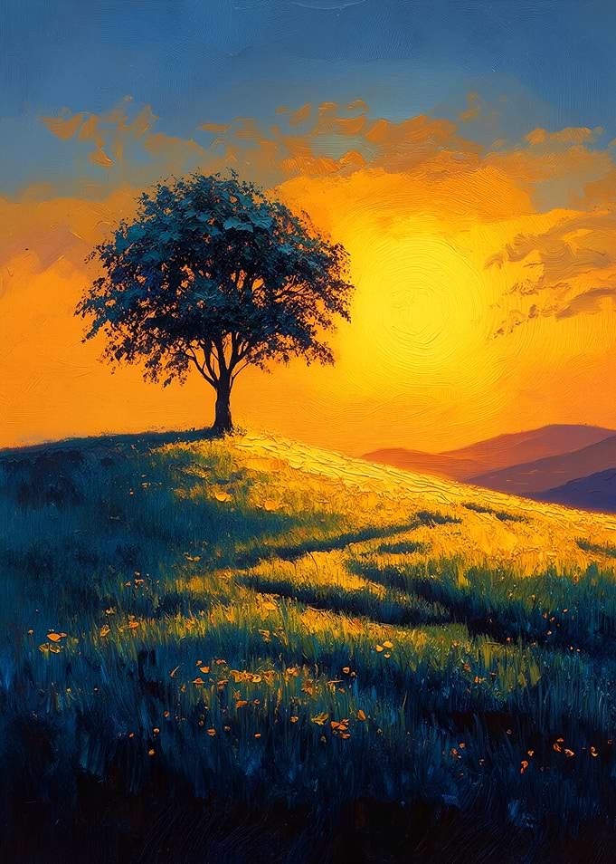 Lone Tree at Sunset