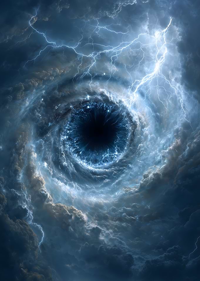 Stormy Vortex with Lightning