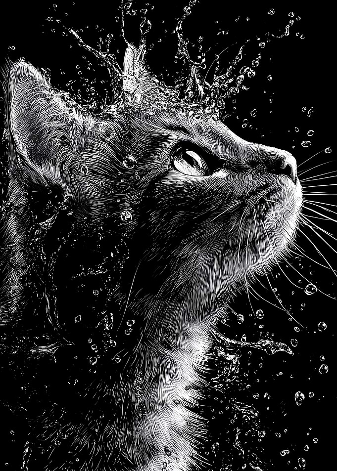 Cat in Water