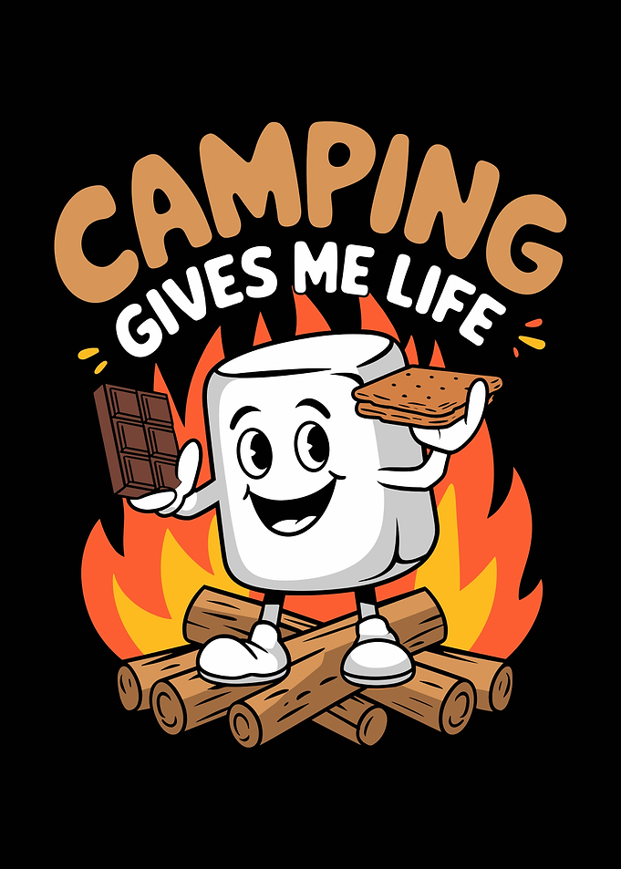 Camping Gives Me Life S'more