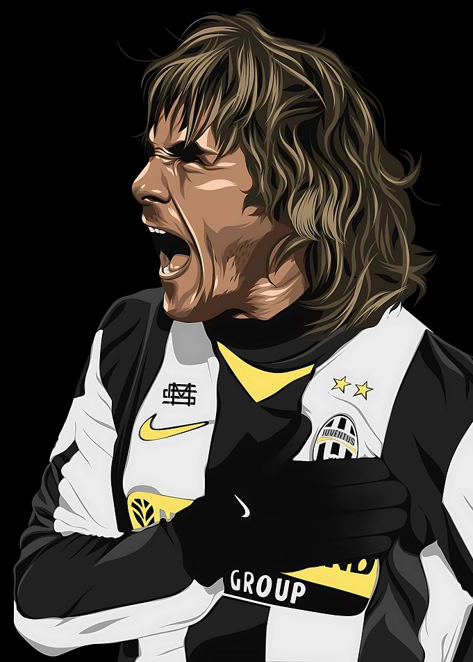 Pavel Nedved Vector Art Portrait