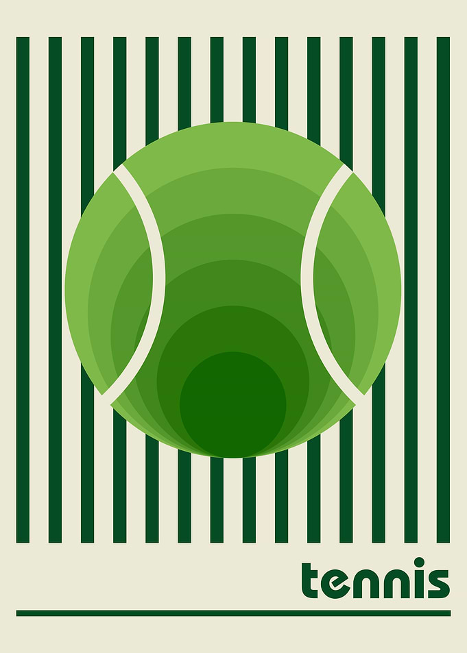 Tennis Ball Minimalist Bauhaus Geometric