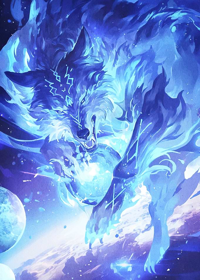 Celestial Wolf Guardian