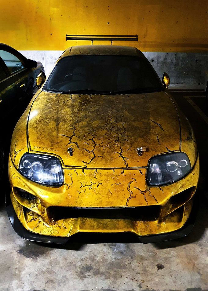 Gold Toyota Supra Front View