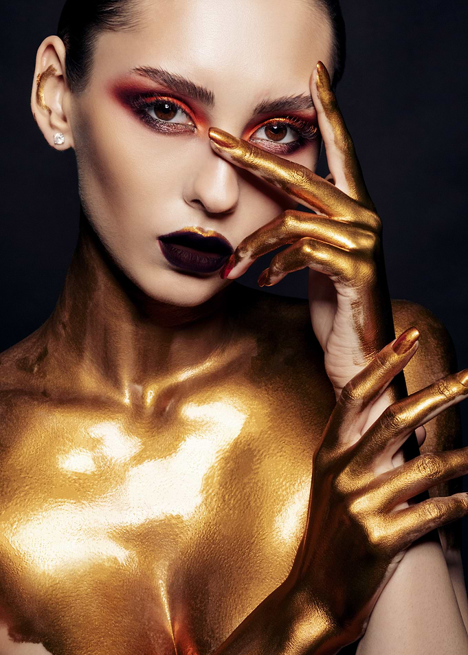 Golden Woman Portrait