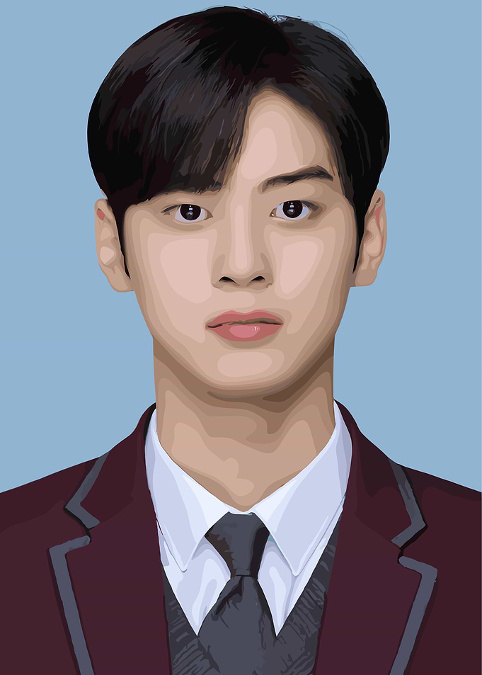 Handsome Man Portrait with Maroon Suit