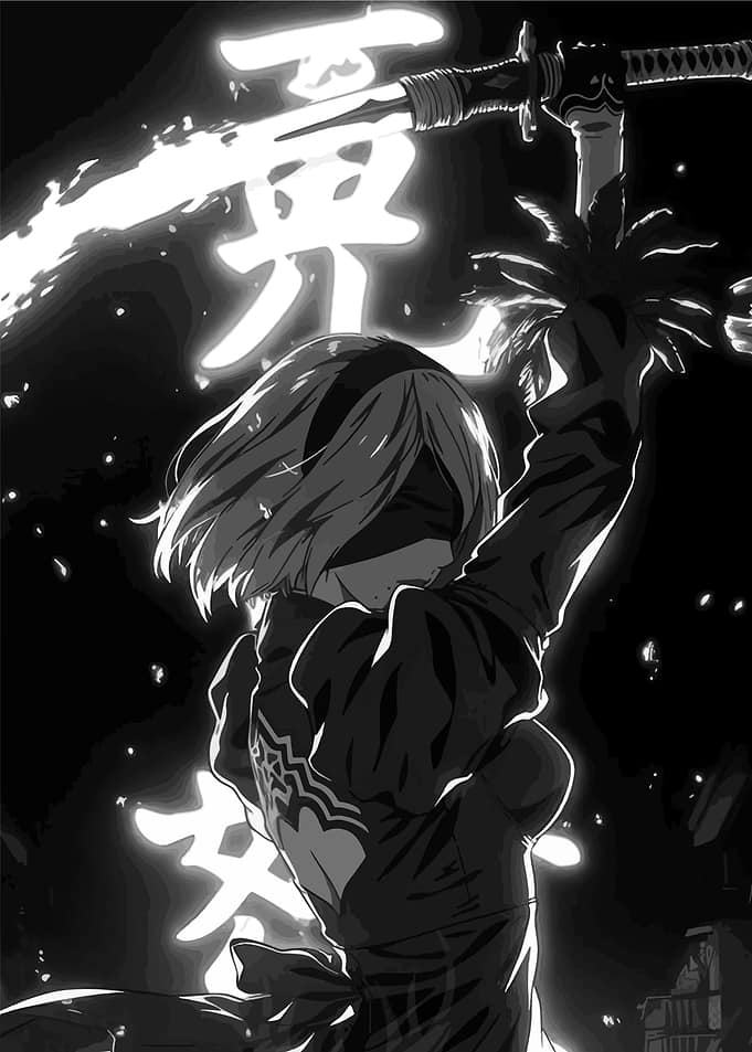 2B Nier Automata Sword Art