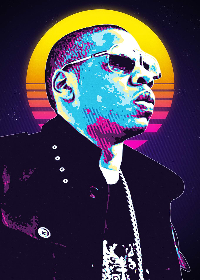 Jay-Z Retro Art Portrait