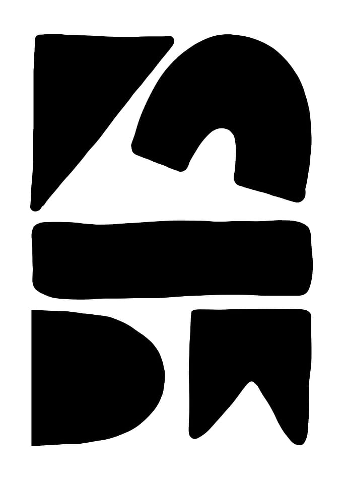 Abstract Black Shapes on White Background