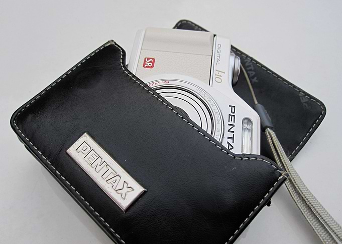 Pentax I 10 Camera in Black Leather Case