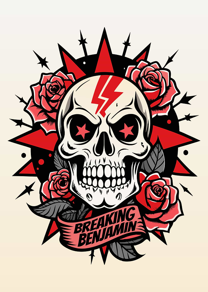 Breaking Benjamin Skull and Roses