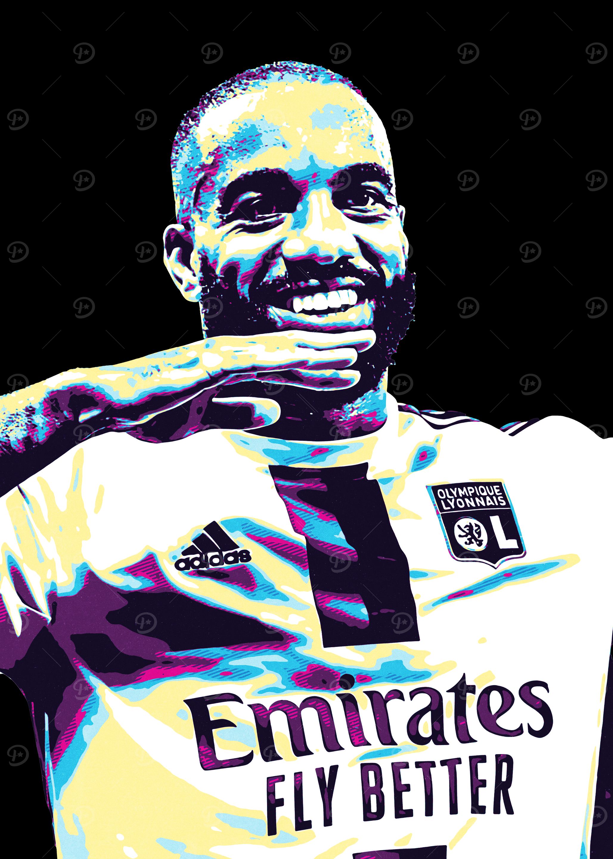 Alexandre Lacazette Pop Art Portrait
