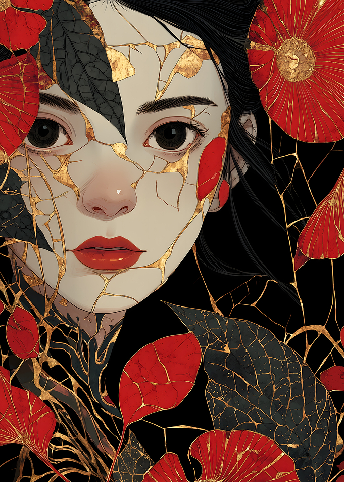 Kintsugi-style Face
