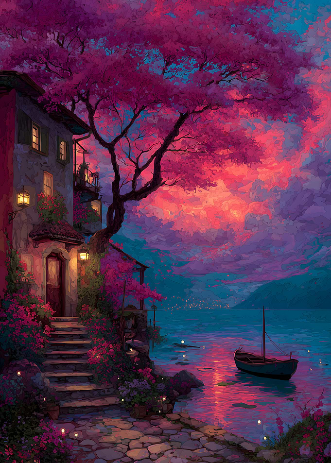Lakeside House Painting