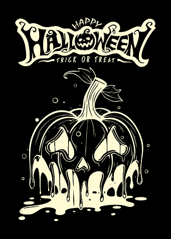 Happy Halloween Pumpkin Illustration