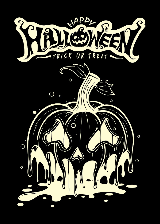Happy Halloween Pumpkin Illustration