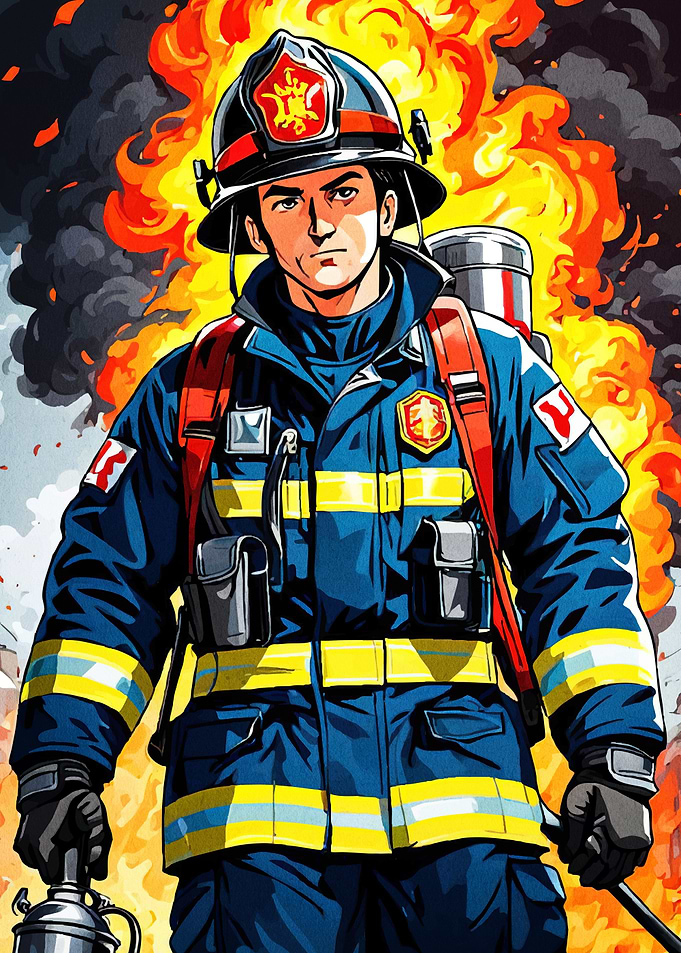 Brave Firefighter Action