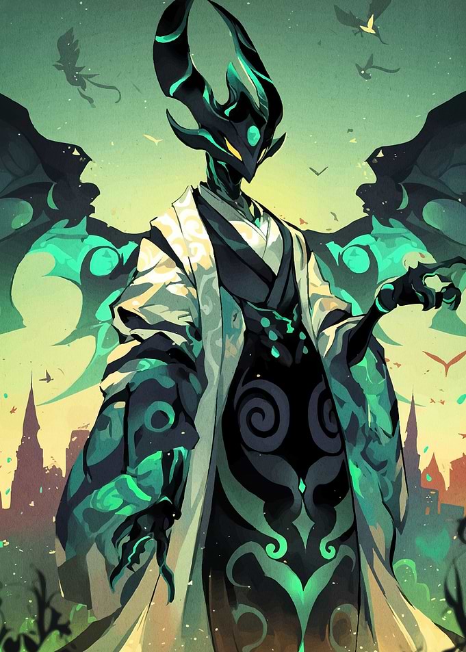 Horned Figure Kimono