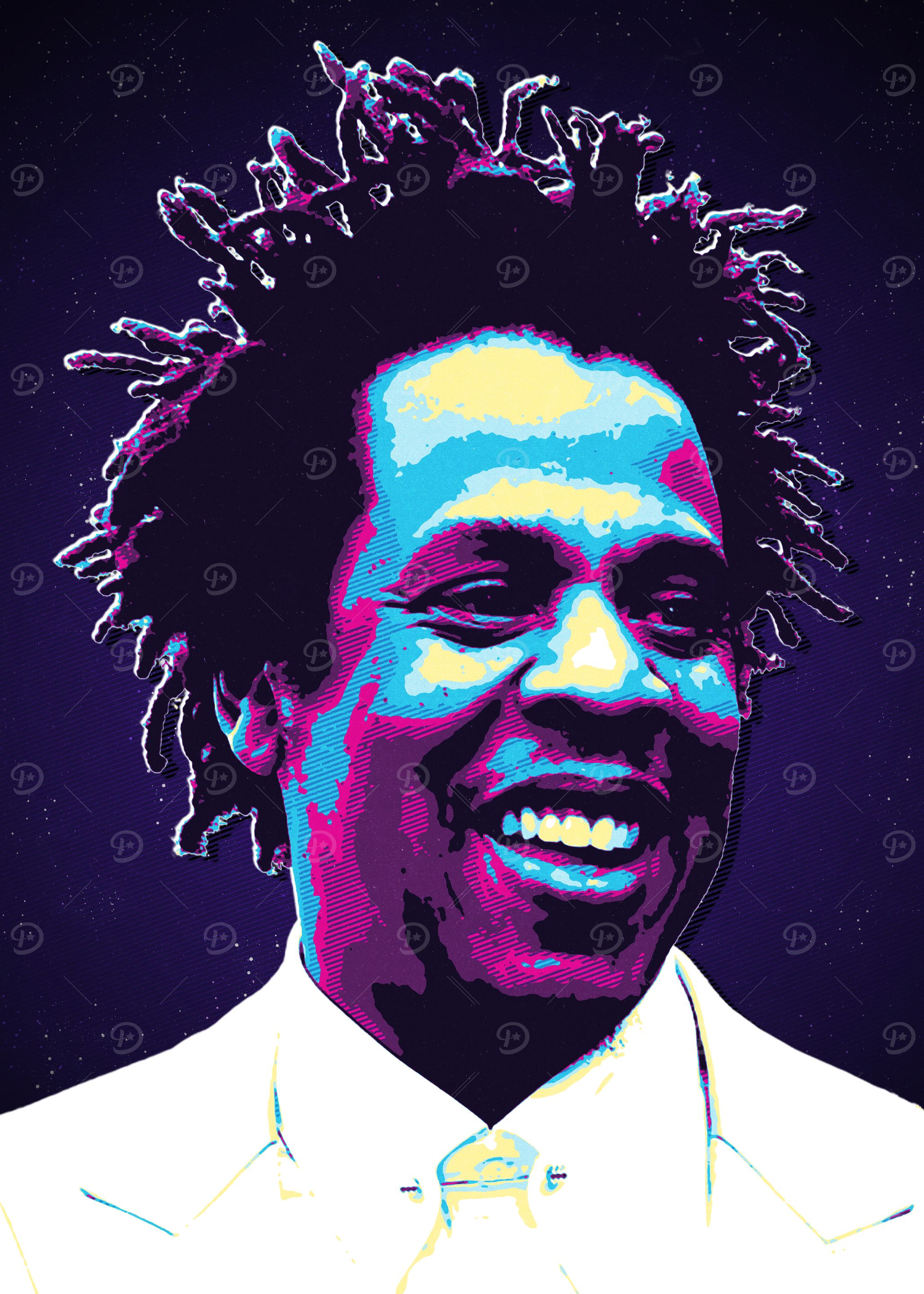 Jay-Z Retro Pop Art Portrait
