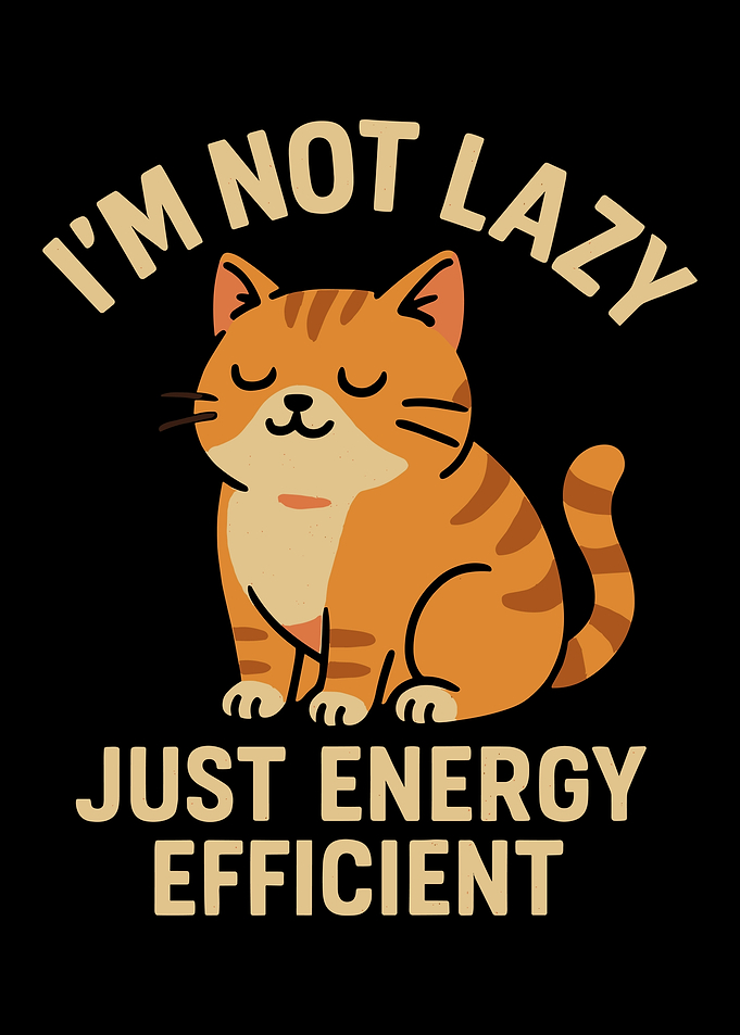 Energy Efficient Cat Cartoon