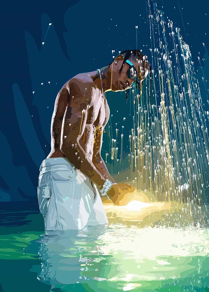 Travis Scott in Water