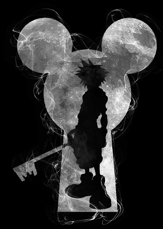 Kingdom Hearts Sora Keyhole Silhouette