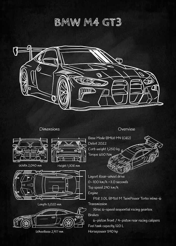 BMW M4 GT3 Blueprint