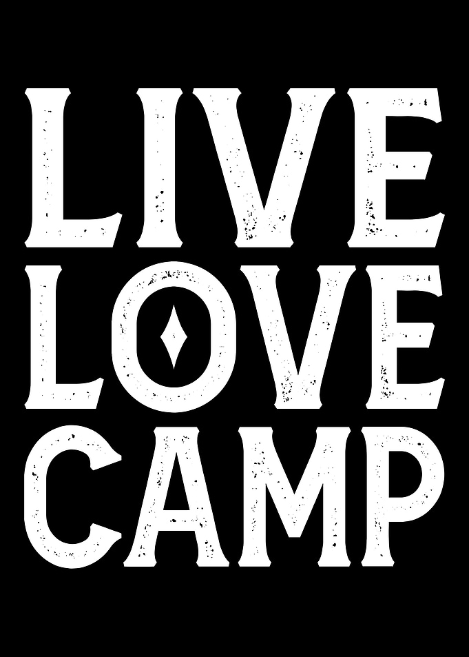 Live Love Camp Text Art