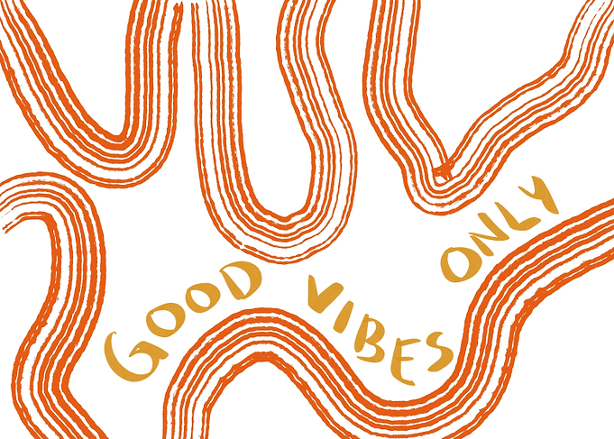 Good Vibes Only Abstract Art