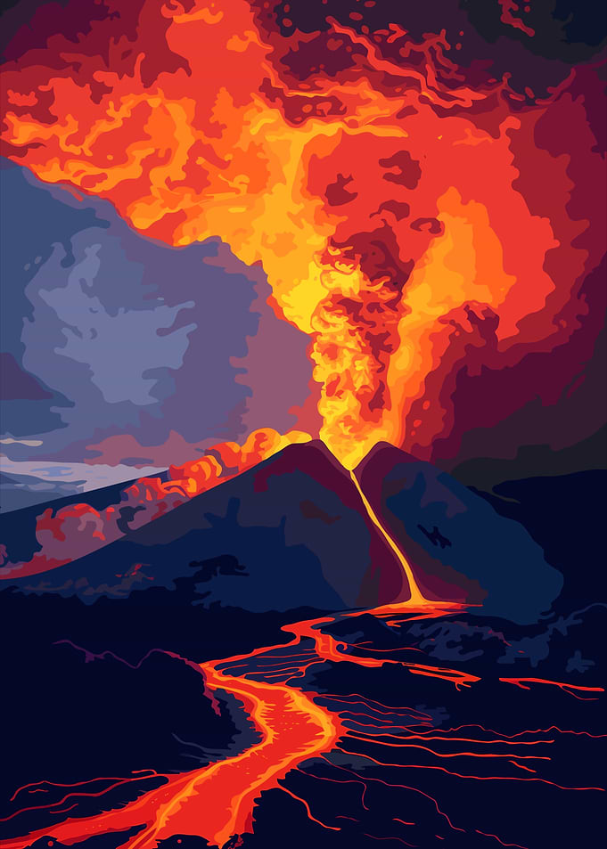 Volcanic Eruption Landscape