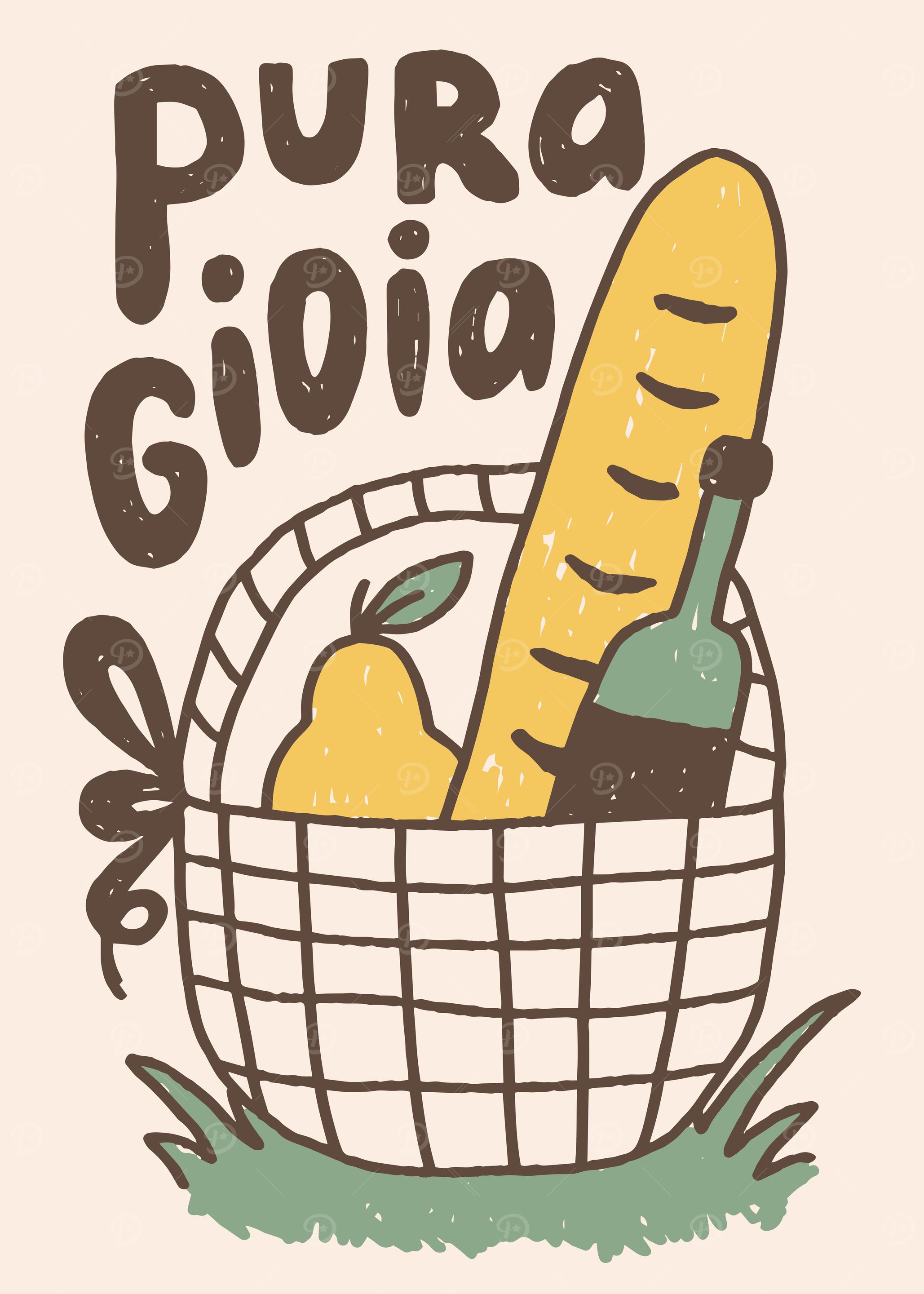 Pura Gioia Picnic Basket Illustration