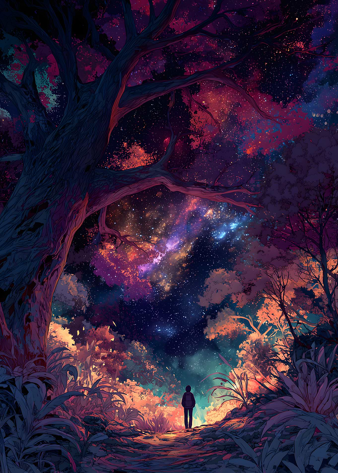 Cosmic Forest Wanderer