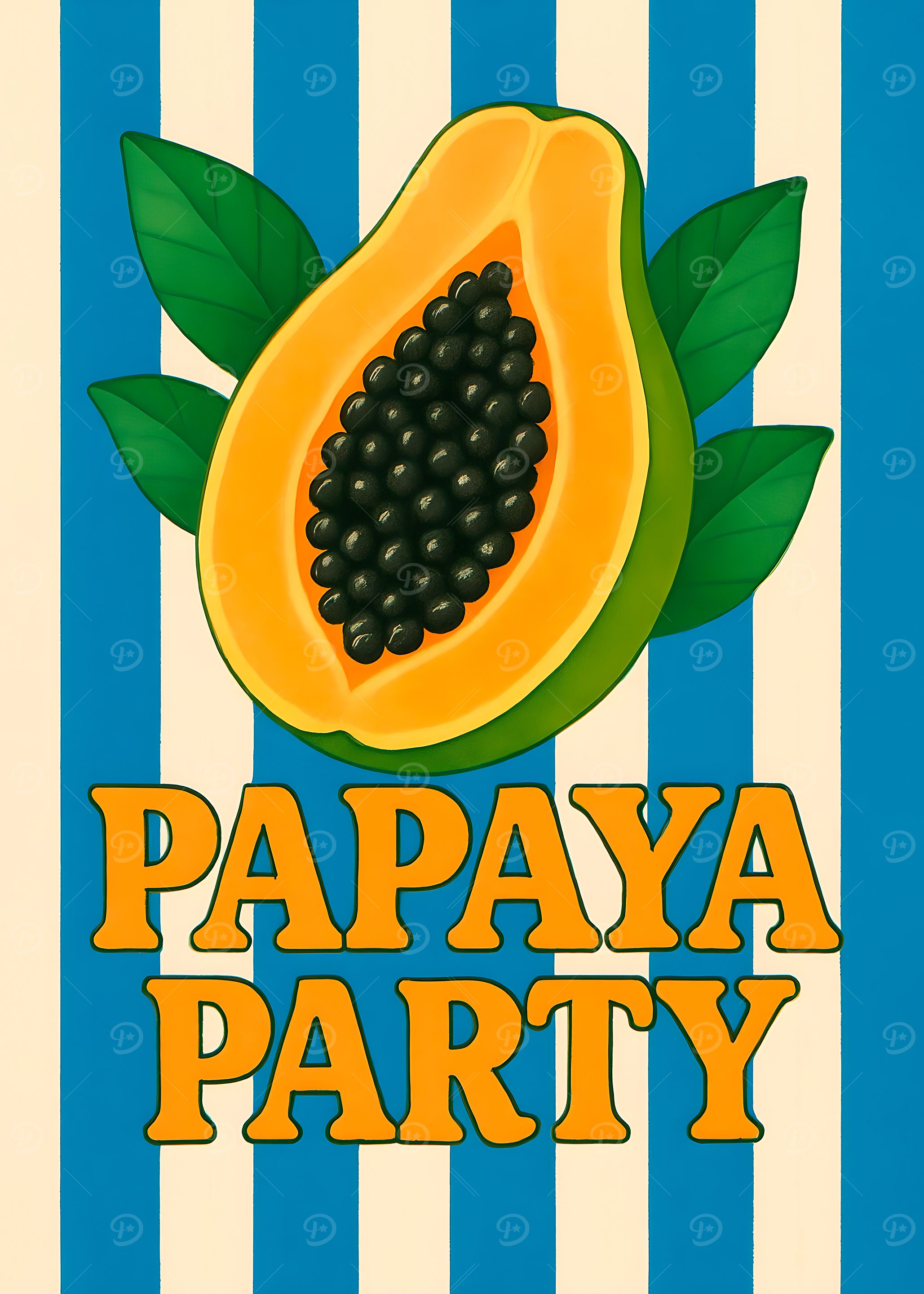 Papaya Party Illustration