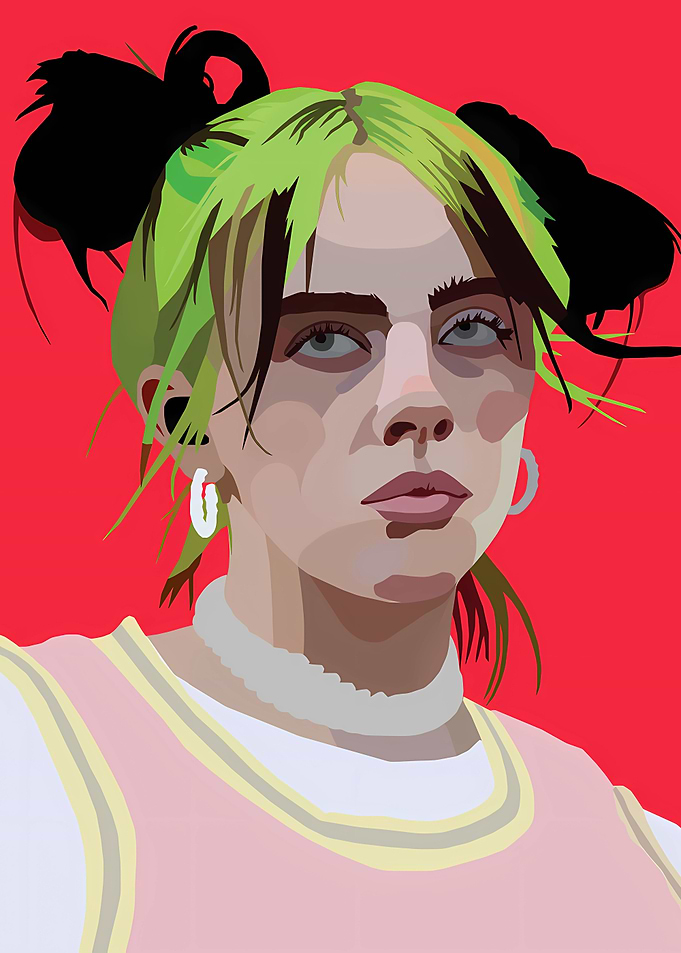 Billie Eilish Portrait Art